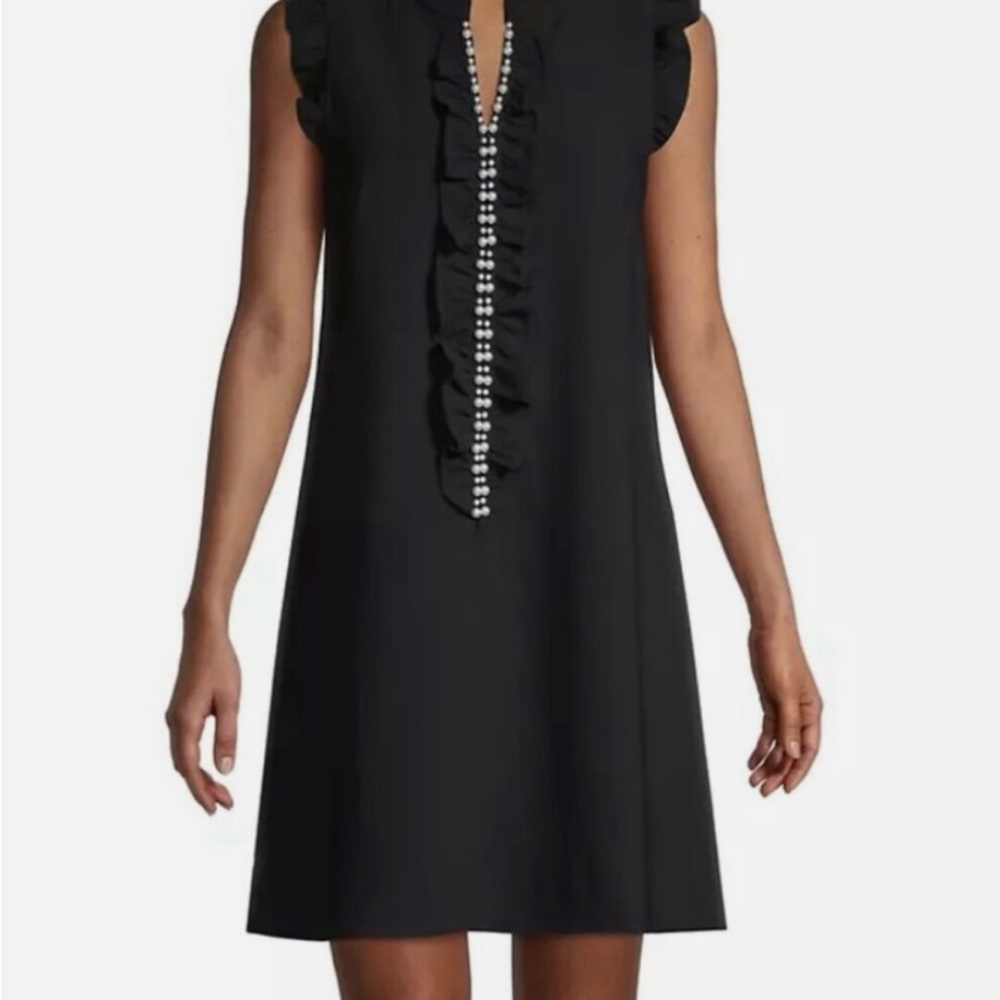 Lilly Pulitzer Adalee Black Plunge A-line Dress